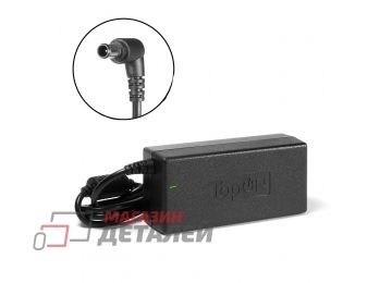 Блок питания (сетевой адаптер) TopOn для ноутбуков Sony Vaio 19.5V 3.3A 65W 6.5x4.4 мм с иглой черный, без сетевого кабеля