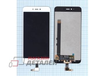 Дисплей (экран) в сборе с тачскрином для Xiaomi Redmi Note 5A белый