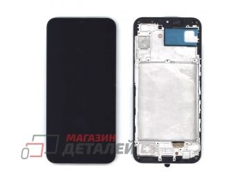 Дисплей (экран) в сборе с тачскрином для Samsung Galaxy A24 SM-A245F черный с рамкой (oled)