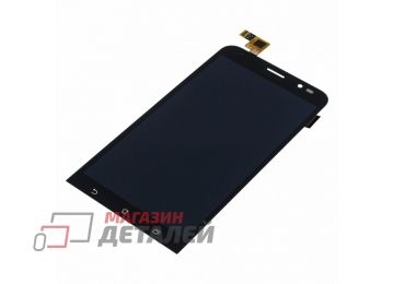Дисплей (экран) в сборе с тачскрином для Asus ZenFone Go ZB552KL черный (High Quality)