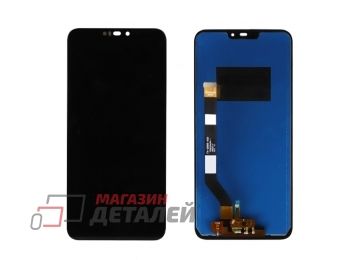 Дисплей (экран) в сборе с тачскрином для Huawei Honor 8C (BKK-L21) черный (Premium LCD)