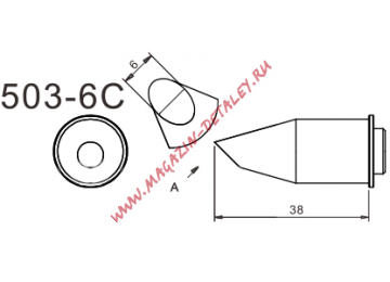 Жало для паяльника Quick 503-6C
