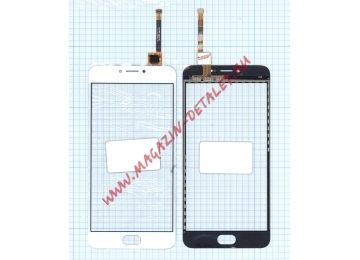 Сенсорное стекло (тачскрин) для Meizu M3 Note M681H белое
