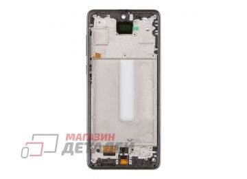 Дисплей (экран) в сборе с тачскрином для Samsung Galaxy A73 SM-A736 черный с рамкой (Incell)