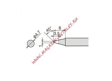 Сменное жало-нагреватель (картридж) RX-80HRT-1BC d5.4х34.5мм для паяльника GOOT 24V