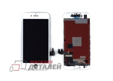 Дисплей (экран) Amperin в сборе с тачскрином для iPhone 7 белый с рамкой (IPS)