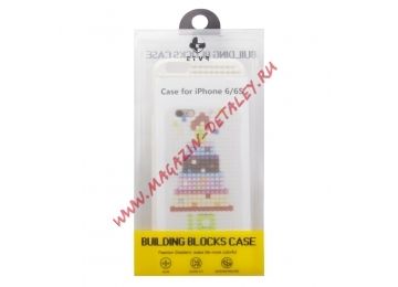 Защитная крышка Building Block Case Тортик для iPhone 6, 6s белая, коробка