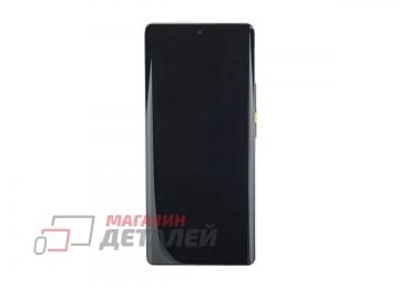 Дисплей (экран) в сборе с тачскрином для Tecno Spark 20 Pro+ (KJ7) серебристый с рамкой (Premium LCD)