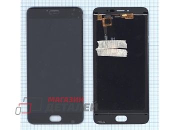 Дисплей (экран) в сборе с тачскрином для Meizu m3 note черный