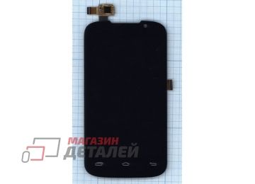 Дисплей (экран) в сборе с тачскрином для Prestigio MultiPhone 3400 DUO черный