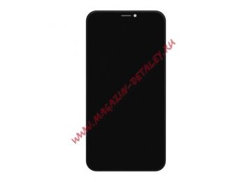 Дисплей (экран) в сборе с тачскрином для Apple iPhone X черный (Zetton)