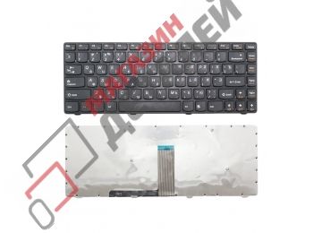 Клавиатура для ноутбука Lenovo IdeaPad V370 черная с черной рамкой