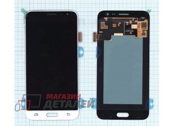Дисплей (экран) в сборе с тачскрином для Samsung Galaxy J3 (2016) SM-J320F белый (Premium SC LCD)