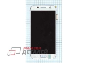 Дисплей (экран) в сборе с тачскрином для Samsung Galaxy S7 SM-G930F серебристый (Premium LCD)