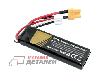 Аккумулятор для радиоуправляемой модели 7.4V 1400mah 501855 разъем XT30-plug Li-Pol