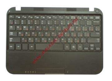Клавиатура (топ-панель) для ноутбука Samsung NS310 NP-NS310 черная с черным топкейсом