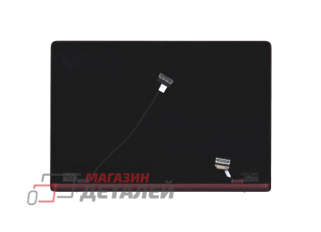 Крышка ноутбука в сборе с матрицей и тачскрином для Asus UX391 красная (разрешение Full HD)