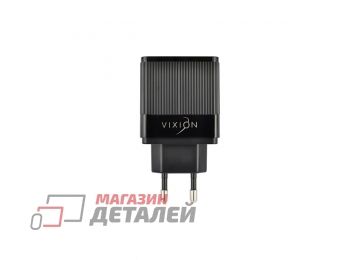 Блок питания (сетевой адаптер) VIXION H2m 2xUSB QC 3.0, 2.4A с кабелем micro USB 1м (черный)