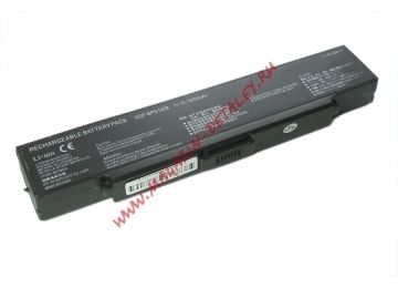 Аккумулятор OEM (совместимый с VGP-BPS9, VGP-BPL10) для ноутбука Sony Vaio VGN-CR 10.8V 5200mAh черный