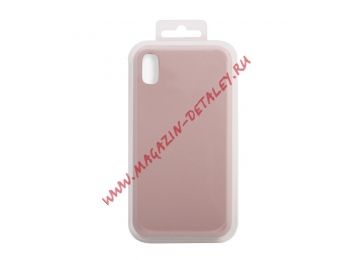 Силиконовый чехол для iPhone Xr "Silicone Case" (пыльно-розовый, блистер) 19