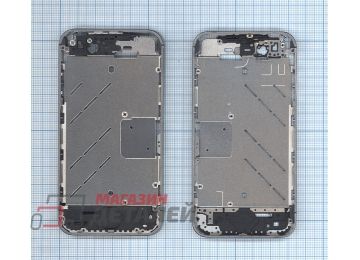 Средняя рамка для Apple IPhone 4S серебряная