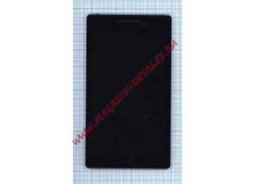 Дисплей (экран) в сборе с тачскрином для Lenovo Tab 2 A7-10 черный с рамкой черный