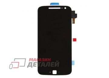 Дисплей (экран) в сборе с тачскрином для Motorola Moto G4 Plus черный