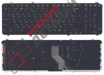 Клавиатура для ноутбука HP Pavilion DV6-1000 DV6-2000 черная глянцевая