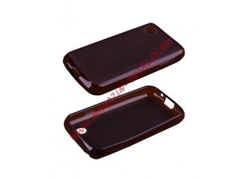 Силиконовый чехол для LG L40 черный матовый TPU Case