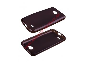 Силиконовый чехол для LG L65, L70 черный матовый TPU Case