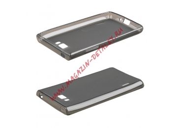 Силиконовый чехол для LG L7 черный матовый TPU Case