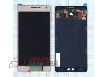 Дисплей (экран) в сборе с тачскрином для Samsung Galaxy A7 SM-A700F золотистый (Premium SC LCD)