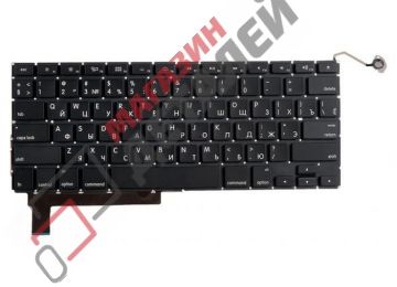 Клавиатура для ноутбука Apple MacBook Pro 15 A1286 Mid 2009 - Mid 2012 черная с SD, плоский Enter