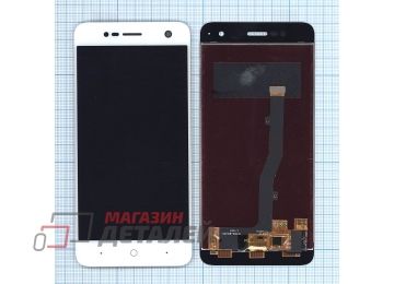 Дисплей (экран) в сборе с тачскрином для ZTE Blade V8 Mini белый