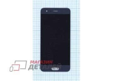 Дисплей (экран) в сборе с тачскрином для Huawei Honor 9 синий (Premium LCD)