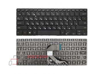 Клавиатура для ноутбука Asus VivoBook S14 S406UA чёрная, без рамки