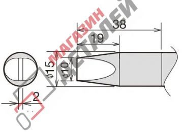 Сменное жало-нагреватель RX-89HRT-10D для паяльника GOOT 24V