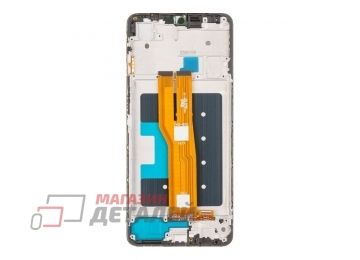 Дисплей (экран) в сборе с тачскрином для Samsung Galaxy A07 SM-075 черный с рамкой