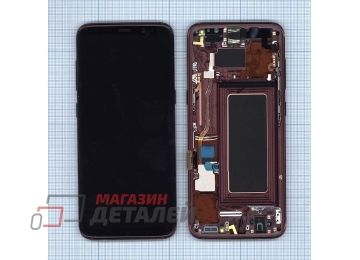 Дисплей (экран) в сборе с тачскрином для Samsung Galaxy S8 SM-G950F черный с рамкой (Premium LCD)