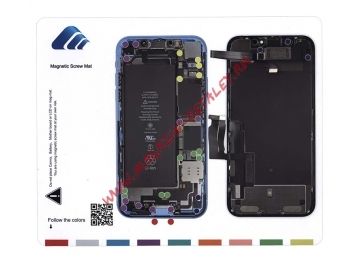 Магнитный коврик профессиональный для разборки iPhone XR