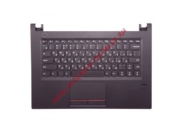 Клавиатура (топ-панель) для ноутбука Lenovo V510-14IKB черная с черным топкейсом
