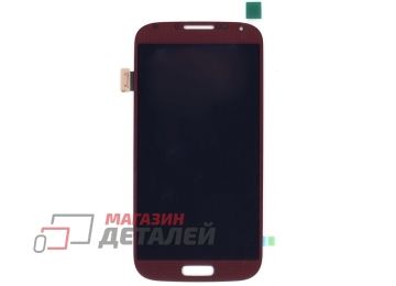 Дисплей (экран) в сборе с тачскрином для Samsung Galaxy S4 GT-I9500 красный