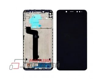 Дисплей (экран) в сборе с тачскрином для Xiaomi Redmi Note 5, Redmi Note 5 Pro черный с рамкой (Premium LCD)