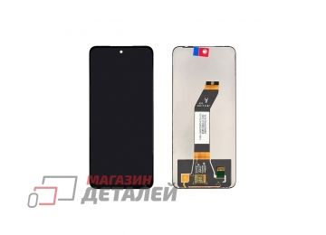 Дисплей (экран) в сборе с тачскрином для Xiaomi Redmi 10 черный (Premium LCD)