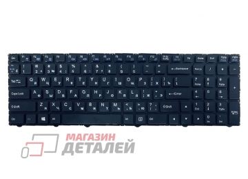 Клавиатура для ноутбука DNS 0801150, 0801056, 0801007 черная без рамки, плоский Enter