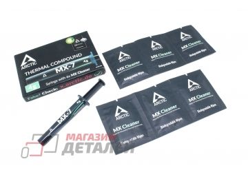 Термопаста Arctic MX-7 ACTCP00092A 4 грамма с MX Cleaner 6 штук