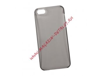 Защитная крышка LP для Apple iPhone 5, 5s, SE ультратонкая PC 0,5 мм, пластик, черный, прозрачный