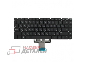 Клавиатура для ноутбука HP 14s-fq, 14s-dq чёрная без рамки