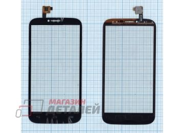 Сенсорное стекло (тачскрин) для Alcatel POP C9 7047D черный