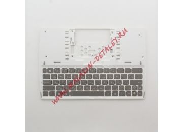 Клавиатура (топ-панель) для ноутбука Asus Eee Pad SL101 серая с белым топкейсом